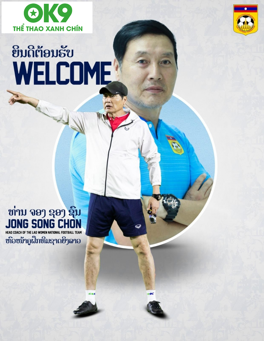 HLV Jong Song-chon chính thức dẫn dắt ĐT nữ Lào (Ảnh: LFF)